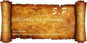 Sárközi Piroska névjegykártya
