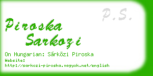piroska sarkozi business card
