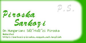 piroska sarkozi business card